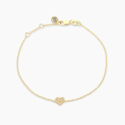 All Heart Chain Bracelet in gold by Ella Stein