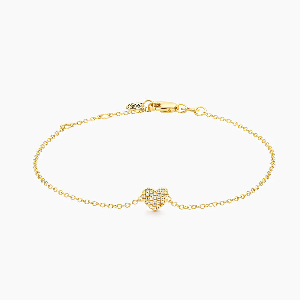 All Heart Chain Bracelet in gold by Ella Stein