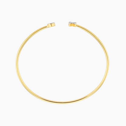 XO Flexi Cuff Bracelet in gold by Ella Stein