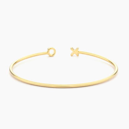 XO Flexi Cuff Bracelet in gold by Ella Stein