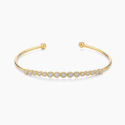 Multi Circle Cuff Bracelet in gold by Ella Stein