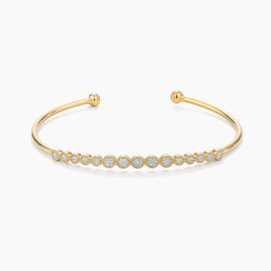 Multi Circle Cuff Bracelet in gold by Ella Stein