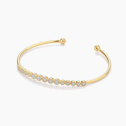Multi Circle Cuff Bracelet in gold by Ella Stein