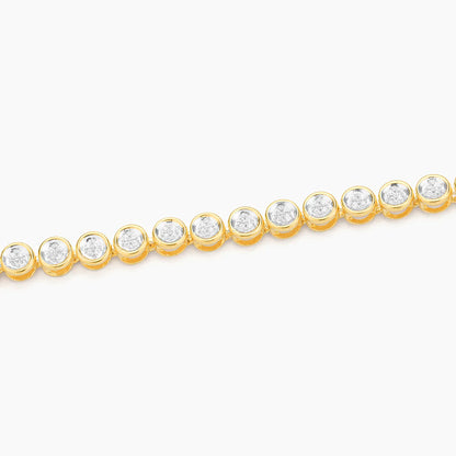 Diamond Essential Tennis Necklace in gold by Ella Stein