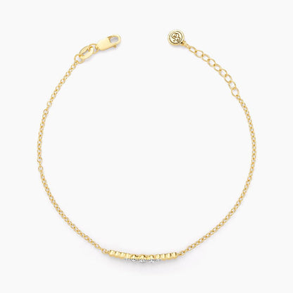 Beaded Connection Chain Bracelet in gold by Ella Stein