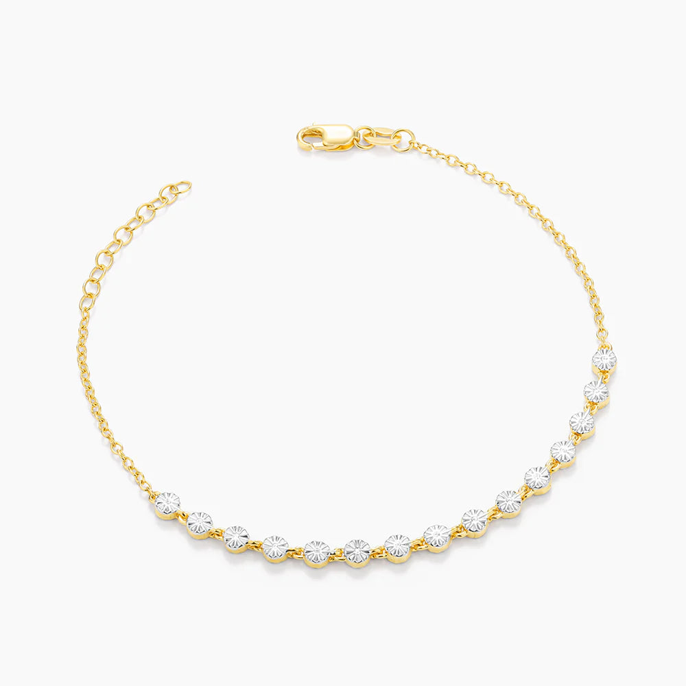 Sparkling Tennis Bracelet in gold by Ella Stein