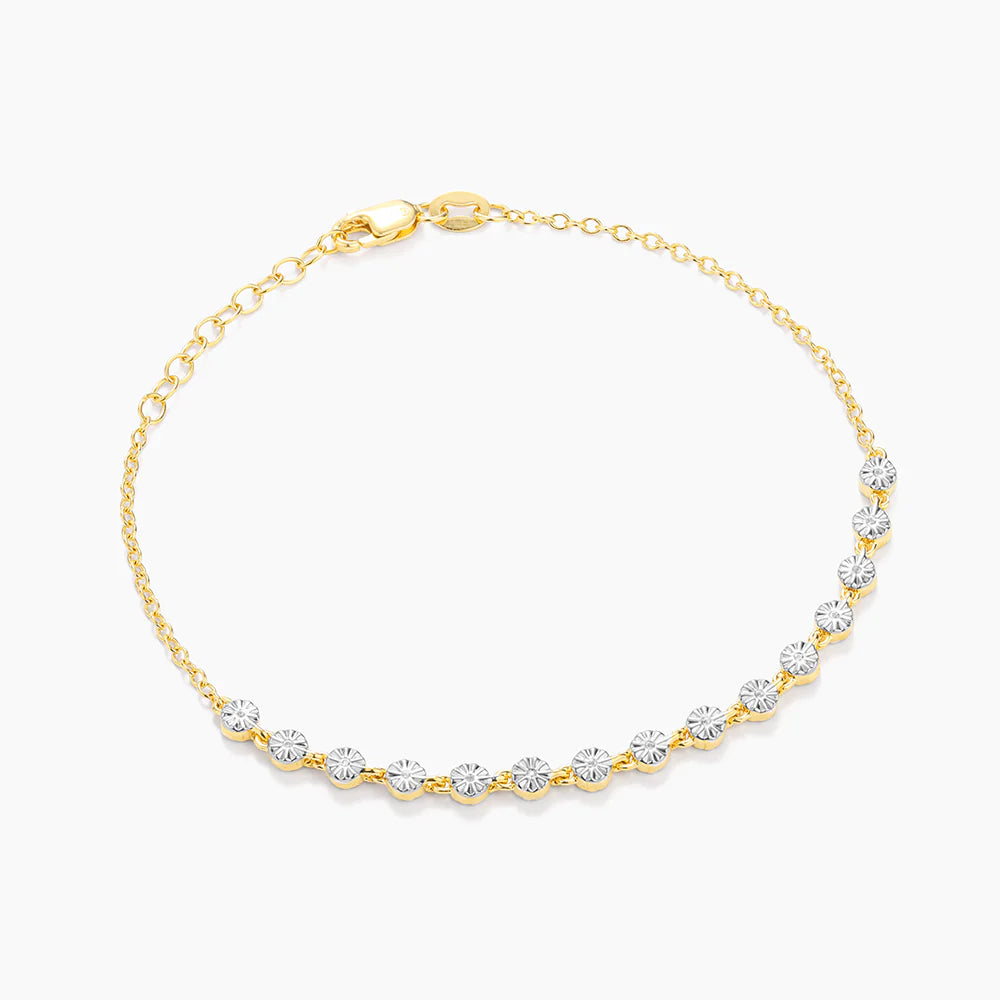 Sparkling Tennis Bracelet in gold by Ella Stein