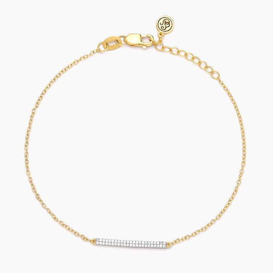 Bridge Chain Bracelet in gold by Ella Stein