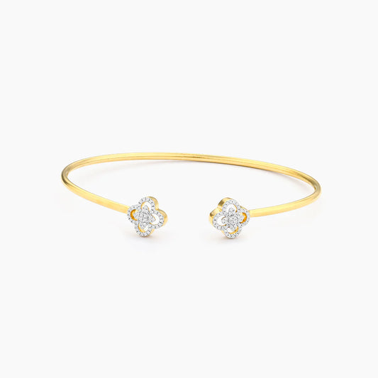 Wildflower Flexi Cuff Bracelet in gold by Ella Stein