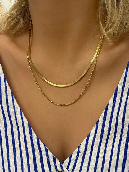 Easy Breezy 2 Layer Necklace in gold by Farrah B