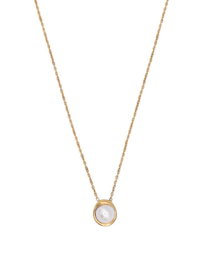 Enamored Pearl Necklace in gold by Farrah B