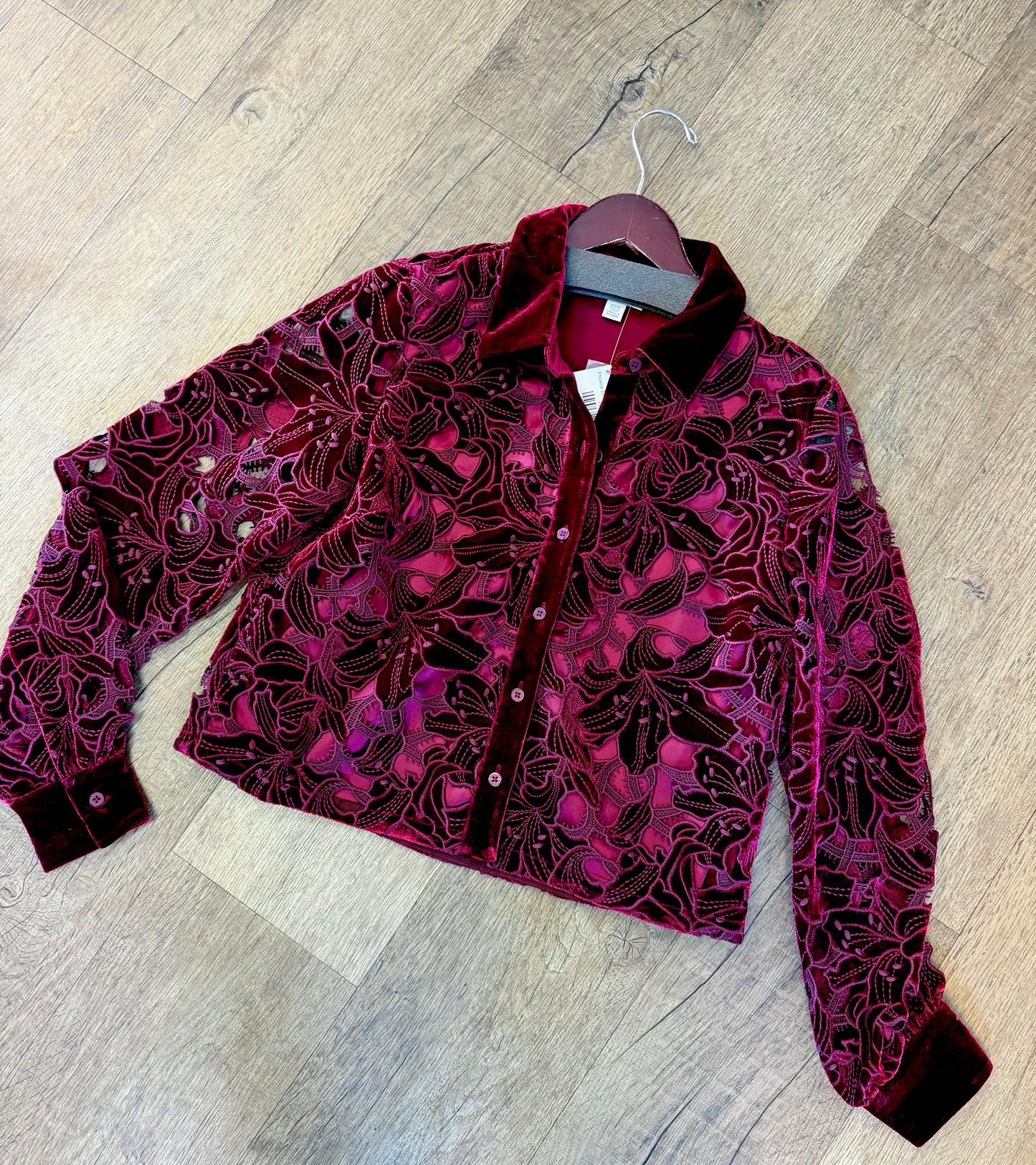 Phoebe Blouse in oxblood by Allison