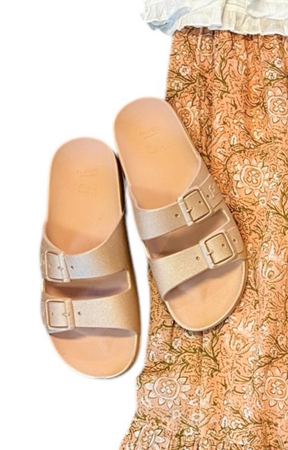 Baleia Sandals in nude by Cacatoes