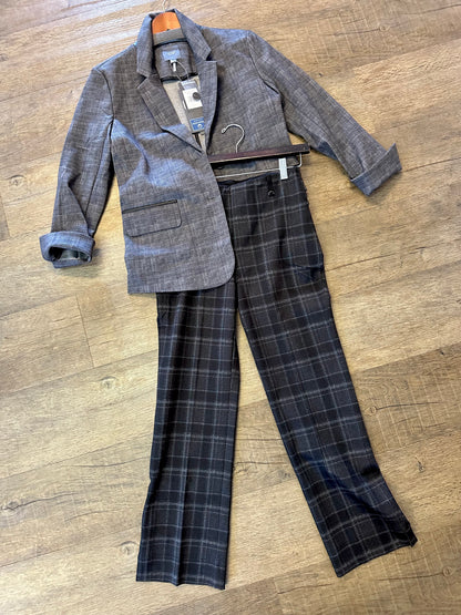 Everest Ponte Blazer in charcoal glen plaid by Lysse