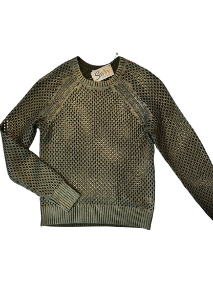 Open Stitch Crew Sweatshirt in military by J.Society