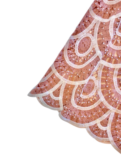 Raffella Beaded Shift Dress in blush by Conditions Apply