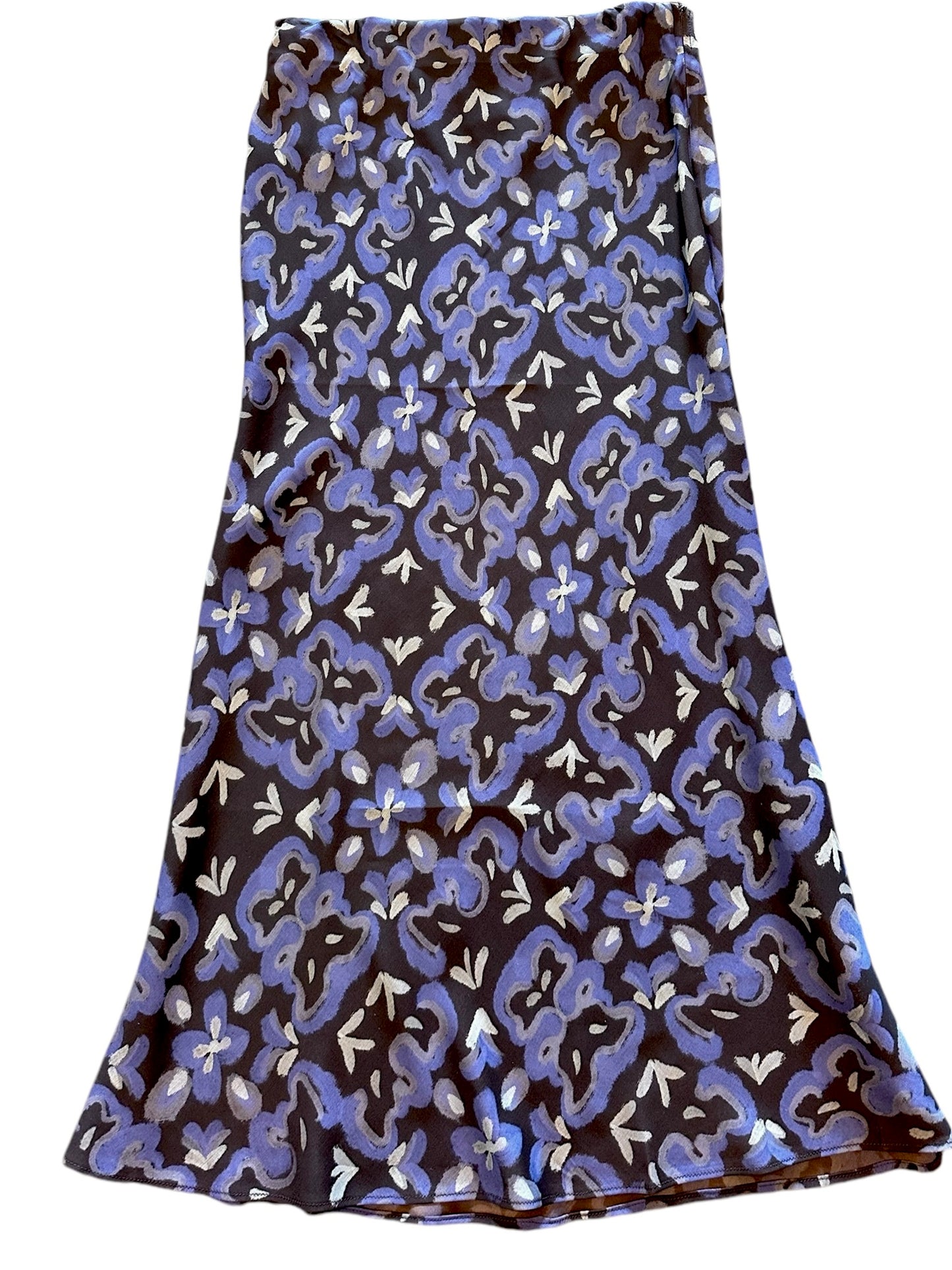 Printed Midi Skirt in Brown by See u Soon