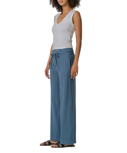 Meg Linen Wide Leg Pant in coastal blue by KUT