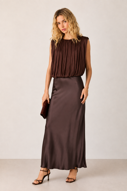 Milana Top in shaved chocolate by Steve Madden