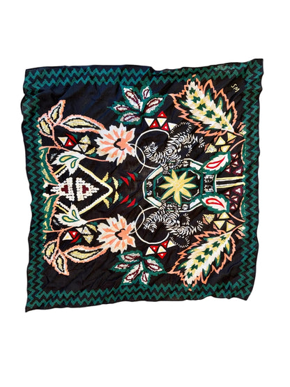 Emily Square Scarf in green by White Stuff