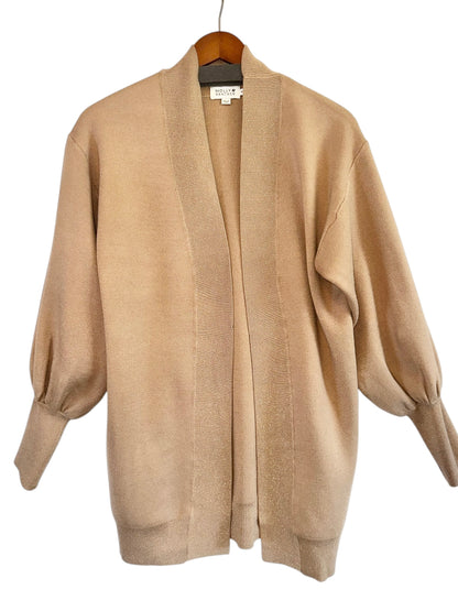 Open Cardigan in golden beige by Molly Bracken