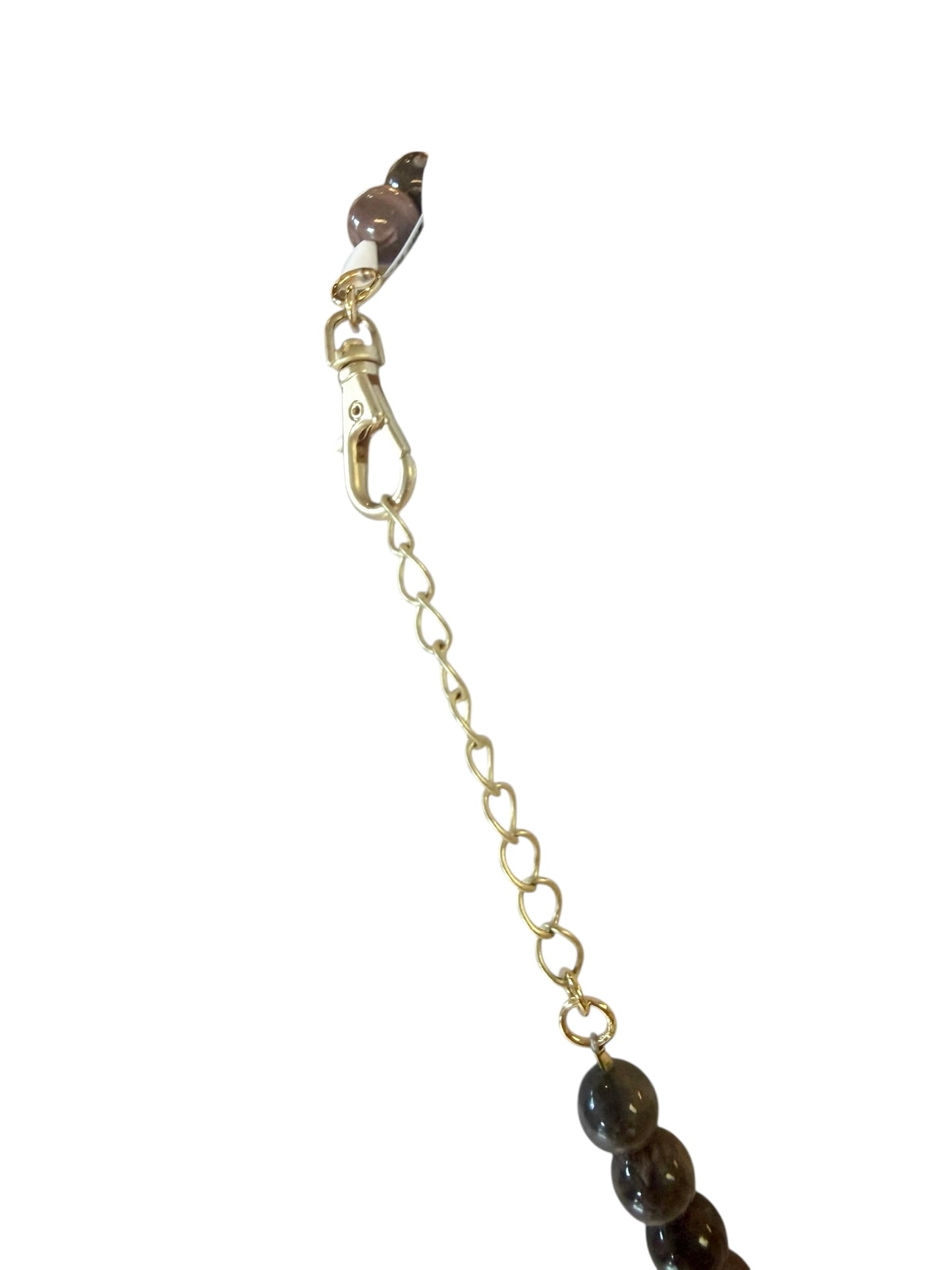 The Kamryn Gemstone Pearl Necklace in burgundy by Virtue