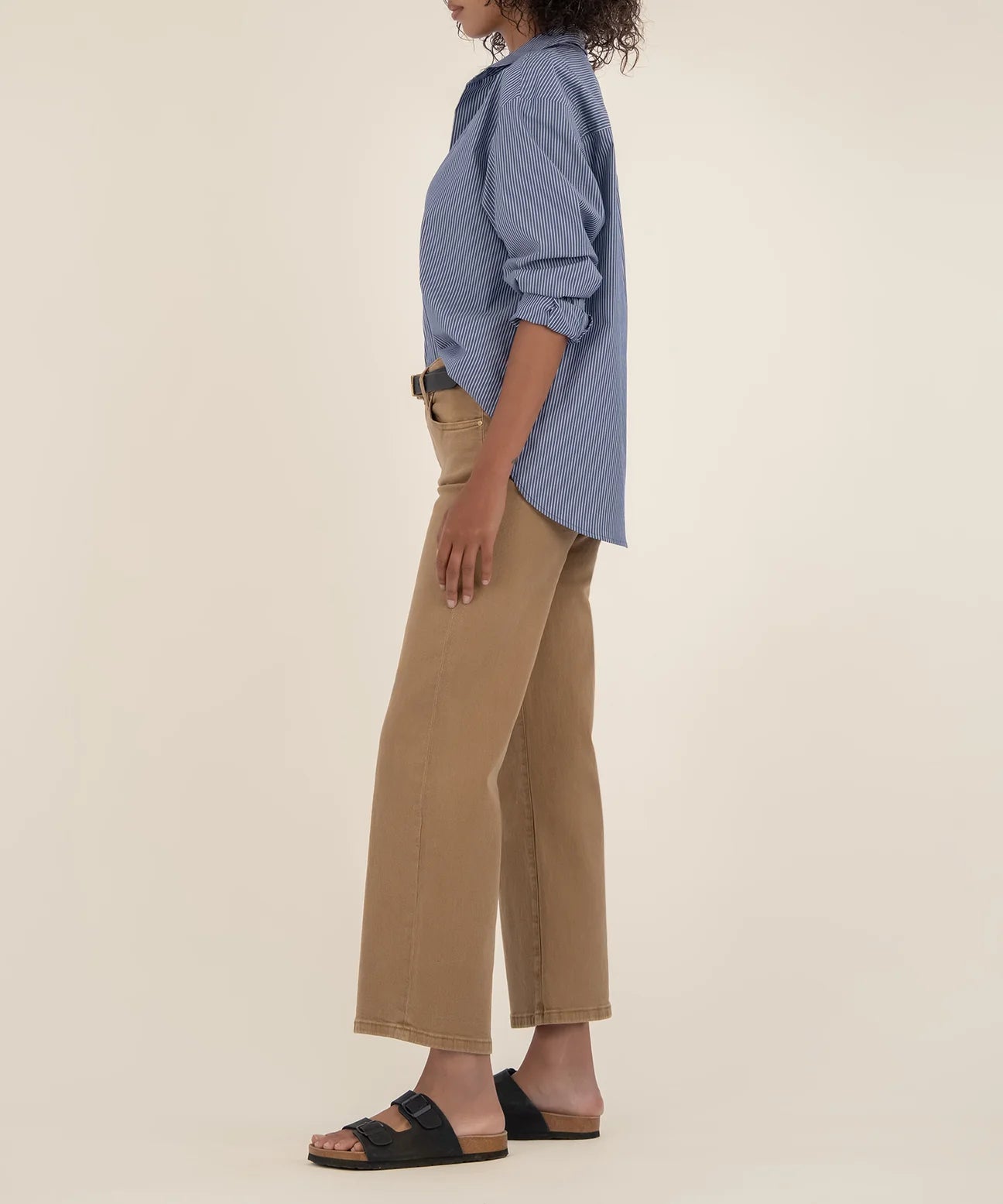 Charlotte High Rise Wide Leg Jean in caramel by KUT