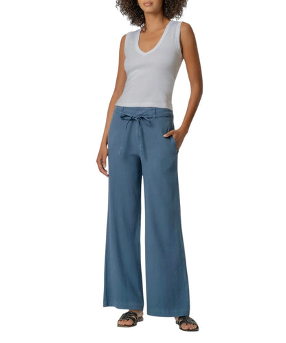 Meg Linen Wide Leg Pant in coastal blue by KUT