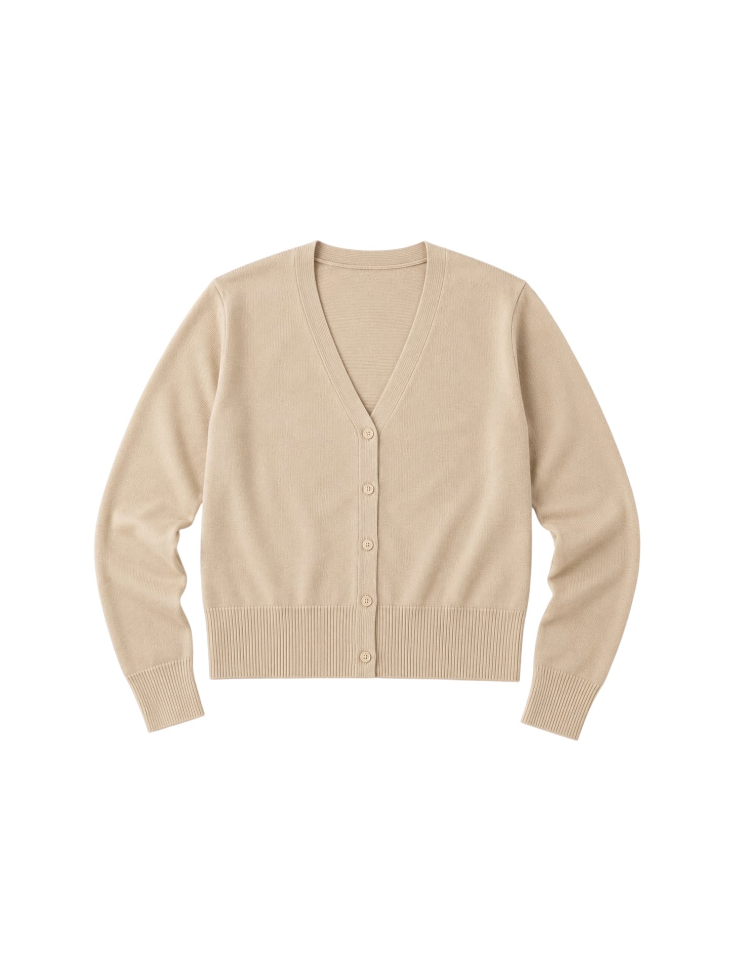 V- Neck Light Weight Cardigan in taupe