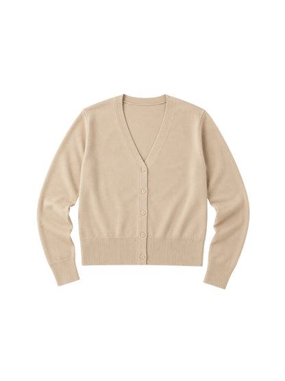 V- Neck Light Weight Cardigan in taupe