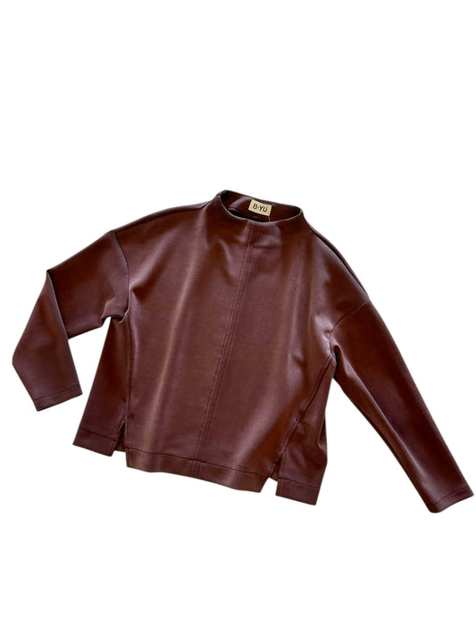 Scuba Pullover in dark brown by B-YU