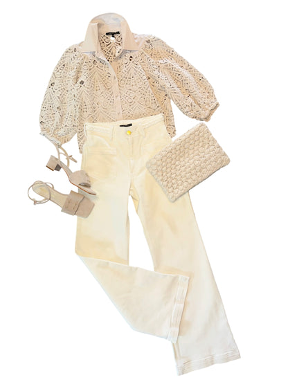 Juliette Top in natural lace by Caballero