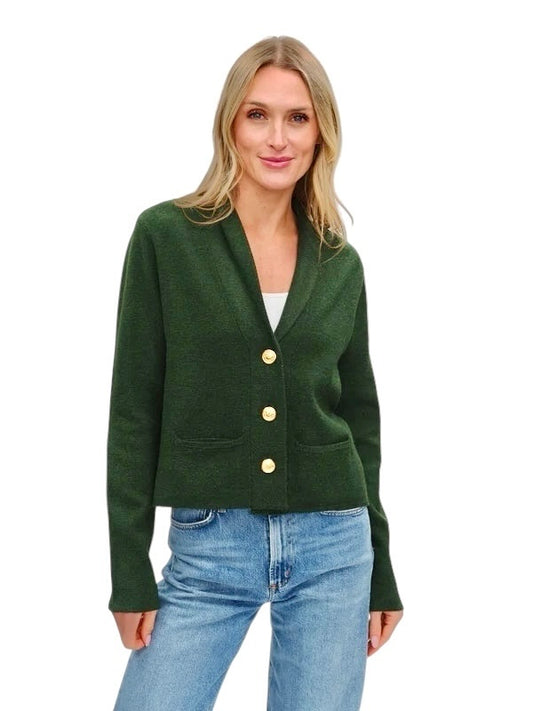Lynn Knit Blazer in olive by Six Fifty