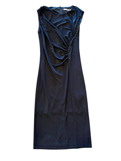 Solid Dress with Gathering in black by Esqualo
