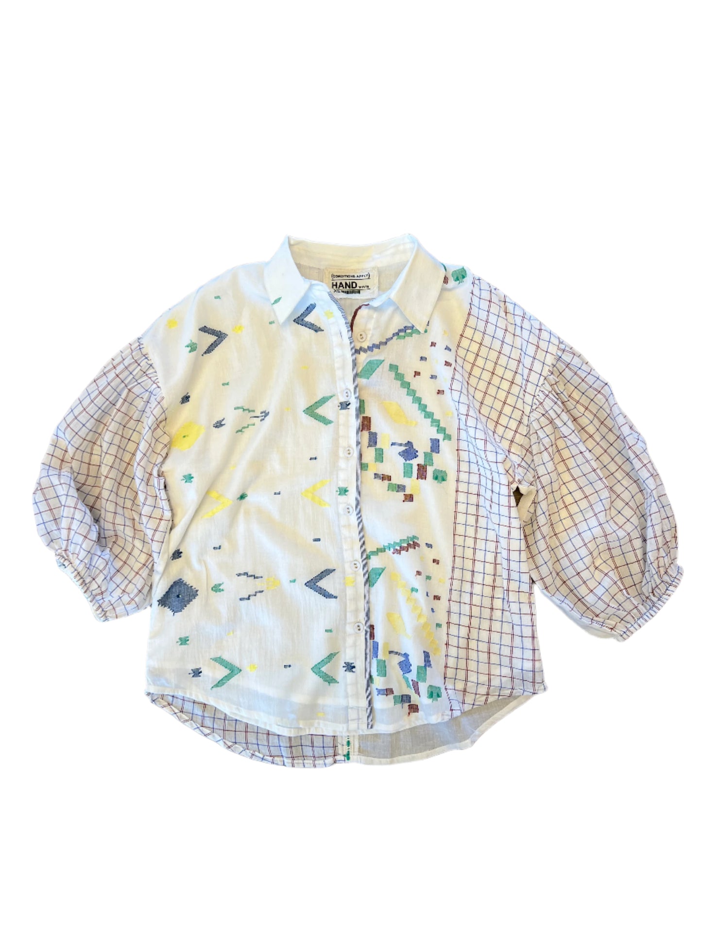 Mitena Handwoven Shirt in ivory by Conditions Apply