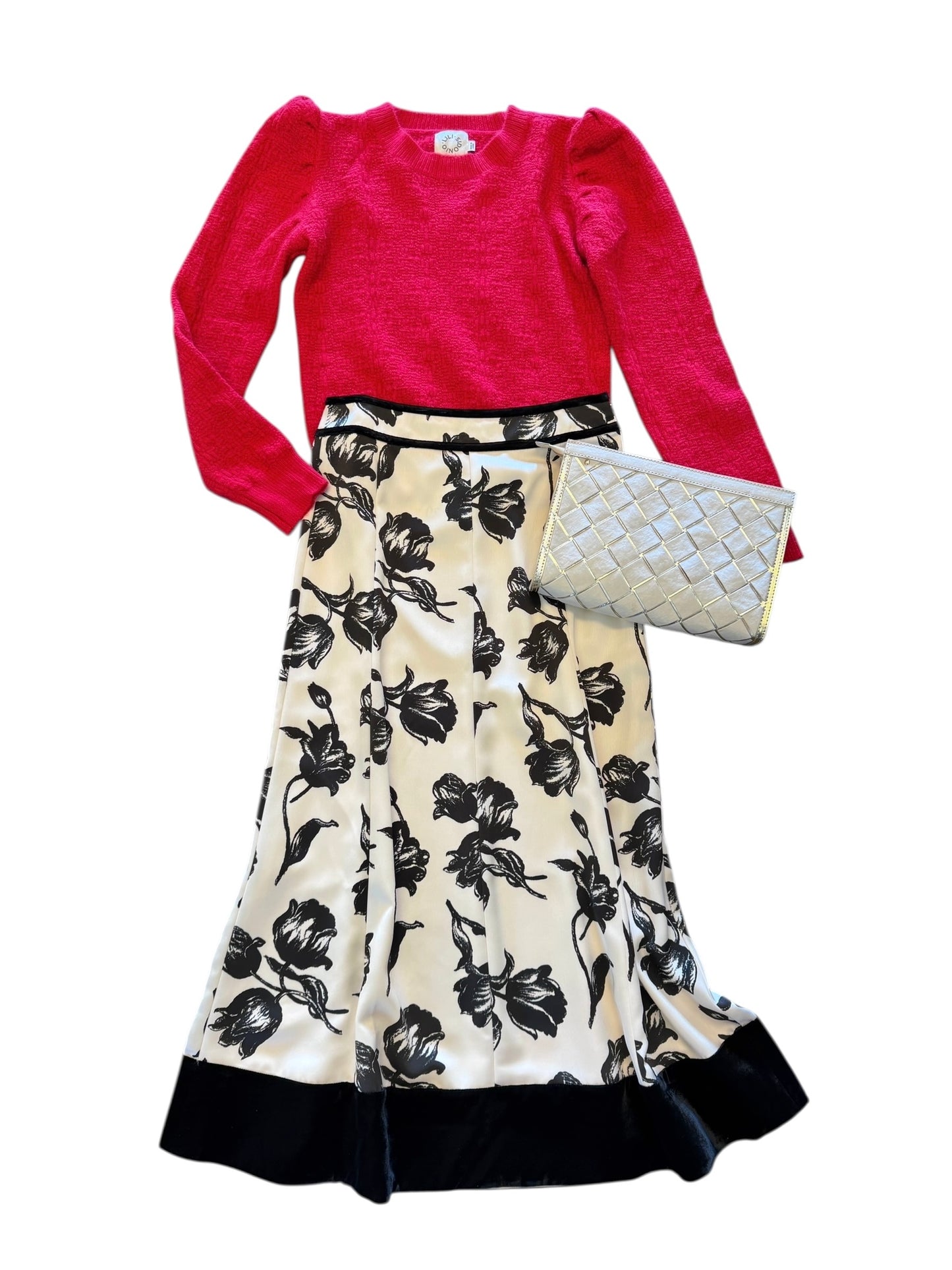 Avery Printed Skirt in snow tulip by Elizabeth James