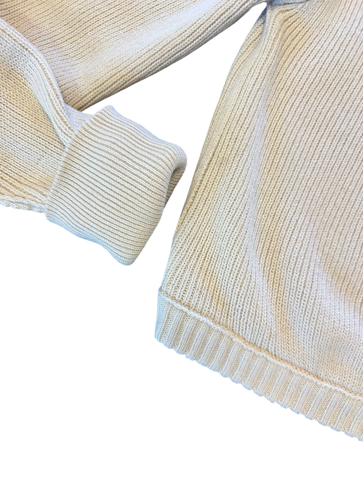 Gregoriana Long Sleeve Crew Neck Cardigan in white beach by RD