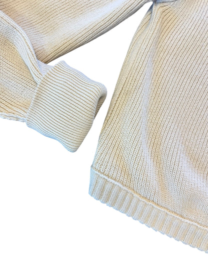 Gregoriana Long Sleeve Crew Neck Cardigan in white beach by RD