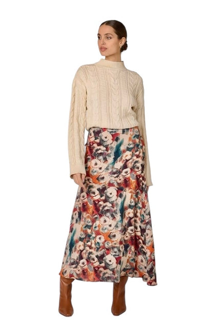 Maria Ankle Skirt in tamayo print by Cleobella