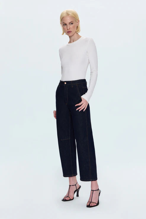 Beau Seamed Crescent Jean in nightfall by Pistola