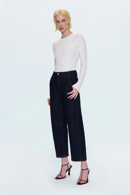 Beau Seamed Crescent Jean in nightfall by Pistola