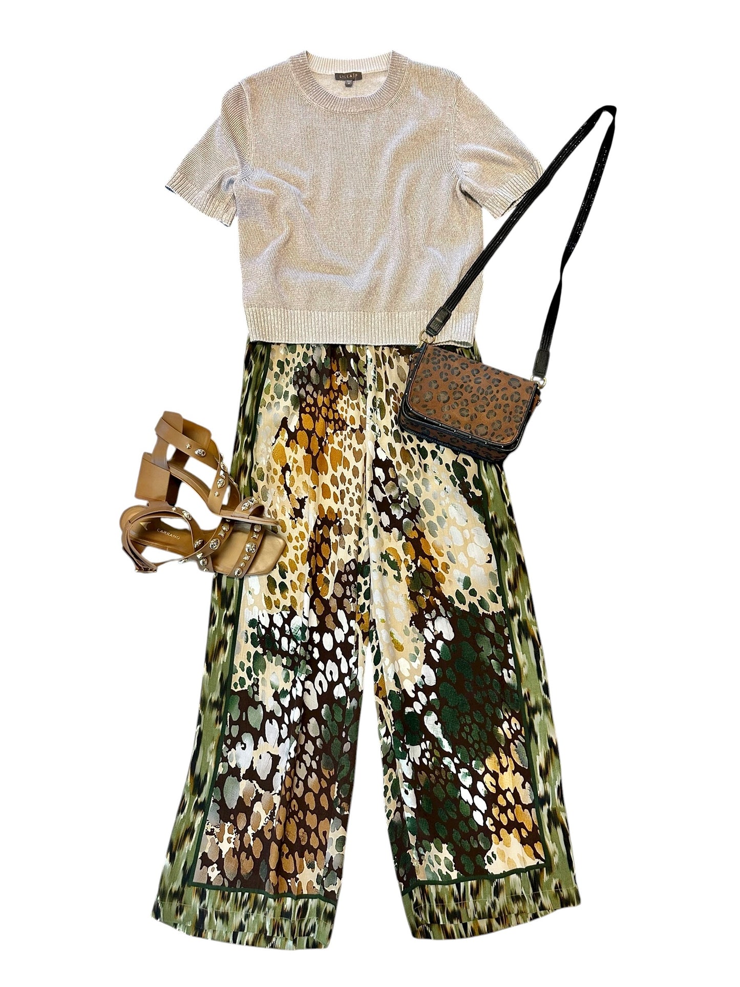 Evaline Printed Trousers in multi by Blank