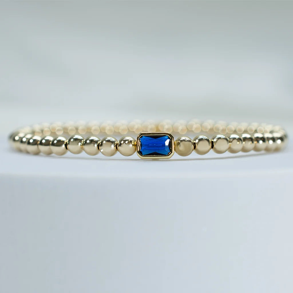 Bejeweled Stretch Bracelet in blue by Splash
