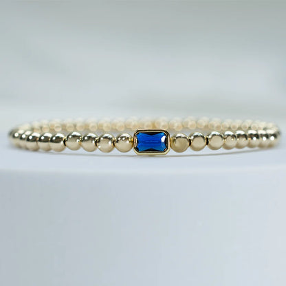 Bejeweled Stretch Bracelet in blue by Splash