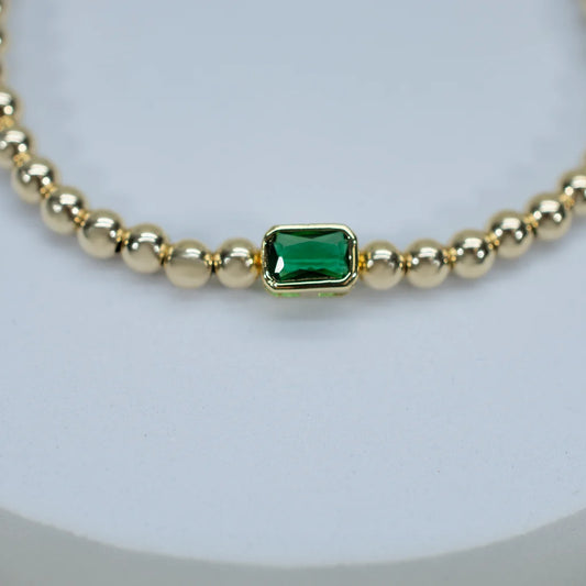 Bejeweled Stretch Bracelet in green by Splash