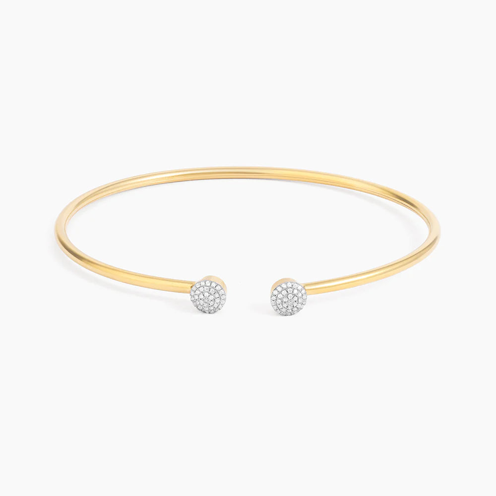 Small Twin Moon Cuff Bracelet in gold by Ella Stein