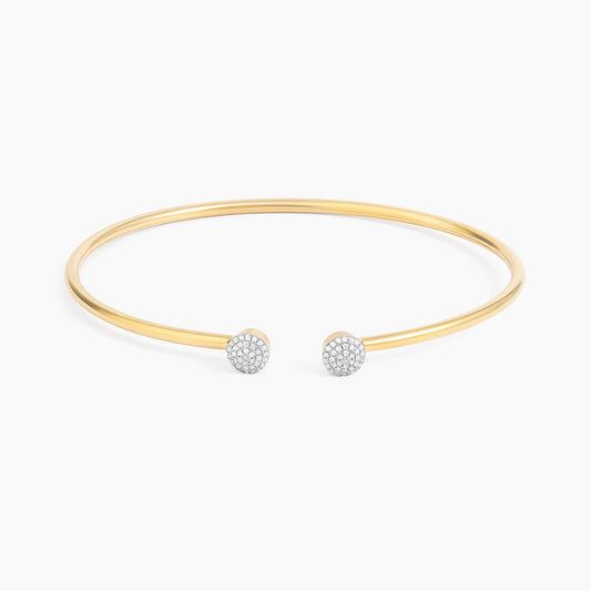 Small Twin Moon Cuff Bracelet in gold by Ella Stein