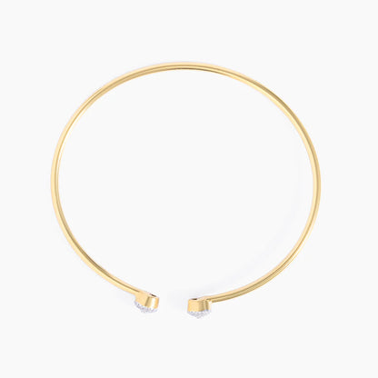 Small Twin Moon Cuff Bracelet in gold by Ella Stein