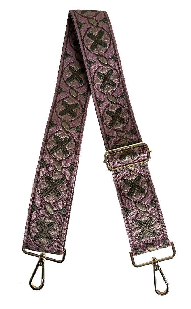 XO Interchangeable Woven Bag Strap in purple/grey by Ahdorned