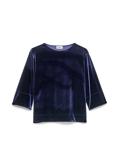 Velvet 3/4 Blouse in navy by B-YU